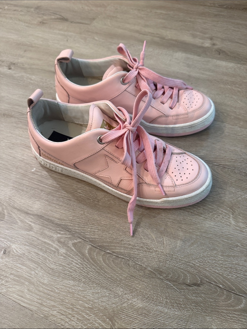 Authentic Pink Golden Goose Yeah Stars